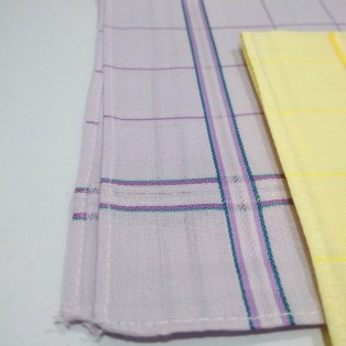 Set of 2 Ladies Women's Checkered Cotton Handkerchief Hankies 11" x 11" - 36